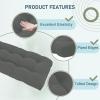 imagedownluxe Outdoor Bench Cushion for Patio Furniture Water Resistant Tufted Overstuffed Porch Swing Cushions Thick Outdoor Loveseat Cushions 44 X 19 X 5 Burgundy Set of 1Dark Grey