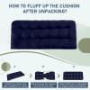 imagedownluxe Outdoor Bench Cushion for Patio Furniture Water Resistant Tufted Overstuffed Porch Swing Cushions Thick Outdoor Loveseat Cushions 44 X 19 X 5 Burgundy Set of 1Navy
