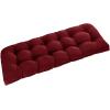 imagedownluxe Outdoor Bench Cushion for Patio Furniture Water Resistant Tufted Overstuffed Porch Swing Cushions Thick Outdoor Loveseat Cushions 44 X 19 X 5 Burgundy Set of 1Burgundy