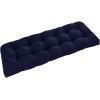 imagedownluxe Outdoor Bench Cushion for Patio Furniture Water Resistant Tufted Overstuffed Porch Swing Cushions Thick Outdoor Loveseat Cushions 44 X 19 X 5 Burgundy Set of 1Navy