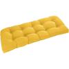 imagedownluxe Outdoor Bench Cushion for Patio Furniture Water Resistant Tufted Overstuffed Porch Swing Cushions Thick Outdoor Loveseat Cushions 44 X 19 X 5 Burgundy Set of 1Yellow