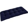 imagedownluxe Outdoor Bench Cushion for Patio Furniture Water Resistant Tufted Overstuffed Porch Swing Cushions Thick Outdoor Loveseat Cushions 44 X 19 X 5 Burgundy Set of 1Navy
