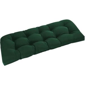 imagedownluxe Outdoor Bench Cushion for Patio Furniture Water Resistant Tufted Overstuffed Porch Swing Cushions Thick Outdoor Loveseat Cushions 44 X 19 X 5 Burgundy Set of 1Forest Green