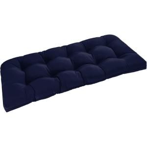 imagedownluxe Outdoor Bench Cushion for Patio Furniture Water Resistant Tufted Overstuffed Porch Swing Cushions Thick Outdoor Loveseat Cushions 44 X 19 X 5 Burgundy Set of 1Navy