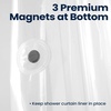 image:imagedownluxe Shower Curtain Liner PEVA Plastic Shower Liner with 3 Magnets 72 x 72 Waterproof Bathroom Curtain 4G Clear with Suction Cups 1 Pack2b Clear 8g Suction Cups