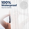 image:imagedownluxe Shower Curtain Liner PEVA Plastic Shower Liner with 3 Magnets 72 x 72 Waterproof Bathroom Curtain 4G Clear with Suction Cups 1 Pack3c Frosted