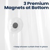 image:imagedownluxe Shower Curtain Liner PEVA Plastic Shower Liner with 3 Magnets 72 x 72 Waterproof Bathroom Curtain 4G Clear with Suction Cups 1 Pack4d White