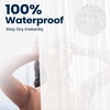image:imagedownluxe Shower Curtain Liner PEVA Plastic Shower Liner with 3 Magnets 72 x 72 Waterproof Bathroom Curtain 4G Clear with Suction Cups 1 Pack4d White