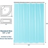 image:imagedownluxe Shower Curtain Liner PEVA Plastic Shower Liner with 3 Magnets 72 x 72 Waterproof Bathroom Curtain 4G Clear with Suction Cups 1 PackBlue