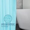 image:imagedownluxe Shower Curtain Liner PEVA Plastic Shower Liner with 3 Magnets 72 x 72 Waterproof Bathroom Curtain 4G Clear with Suction Cups 1 PackBlue