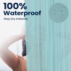 image:imagedownluxe Shower Curtain Liner PEVA Plastic Shower Liner with 3 Magnets 72 x 72 Waterproof Bathroom Curtain 4G Clear with Suction Cups 1 PackBlue