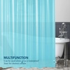 image:imagedownluxe Shower Curtain Liner PEVA Plastic Shower Liner with 3 Magnets 72 x 72 Waterproof Bathroom Curtain 4G Clear with Suction Cups 1 PackBlue