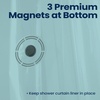 image:imagedownluxe Shower Curtain Liner PEVA Plastic Shower Liner with 3 Magnets 72 x 72 Waterproof Bathroom Curtain 4G Clear with Suction Cups 1 PackBlue