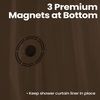 image:imagedownluxe Shower Curtain Liner PEVA Plastic Shower Liner with 3 Magnets 72 x 72 Waterproof Bathroom Curtain 4G Clear with Suction Cups 1 PackBrown