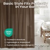 image:imagedownluxe Shower Curtain Liner PEVA Plastic Shower Liner with 3 Magnets 72 x 72 Waterproof Bathroom Curtain 4G Clear with Suction Cups 1 PackBrown