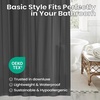 image:imagedownluxe Shower Curtain Liner PEVA Plastic Shower Liner with 3 Magnets 72 x 72 Waterproof Bathroom Curtain 4G Clear with Suction Cups 1 PackDark Grey