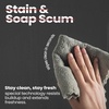 image:imagedownluxe Shower Curtain Liner PEVA Plastic Shower Liner with 3 Magnets 72 x 72 Waterproof Bathroom Curtain 4G Clear with Suction Cups 1 PackDark Grey