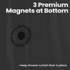image:imagedownluxe Shower Curtain Liner PEVA Plastic Shower Liner with 3 Magnets 72 x 72 Waterproof Bathroom Curtain 4G Clear with Suction Cups 1 PackDark Grey