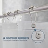 image:imagedownluxe Shower Curtain Liner PEVA Plastic Shower Liner with 3 Magnets 72 x 72 Waterproof Bathroom Curtain 4G Clear with Suction Cups 1 PackGrey