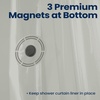 image:imagedownluxe Shower Curtain Liner PEVA Plastic Shower Liner with 3 Magnets 72 x 72 Waterproof Bathroom Curtain 4G Clear with Suction Cups 1 PackGrey