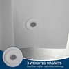 image:imagedownluxe Shower Curtain Liner PEVA Plastic Shower Liner with 3 Magnets 72 x 72 Waterproof Bathroom Curtain 4G Clear with Suction Cups 1 PackGrey