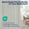 image:imagedownluxe Shower Curtain Liner PEVA Plastic Shower Liner with 3 Magnets 72 x 72 Waterproof Bathroom Curtain 4G Clear with Suction Cups 1 PackGrey