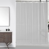 image:imagedownluxe Shower Curtain Liner PEVA Plastic Shower Liner with 3 Magnets 72 x 72 Waterproof Bathroom Curtain 4G Clear with Suction Cups 1 PackGrey