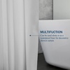 image:imagedownluxe Shower Curtain Liner PEVA Plastic Shower Liner with 3 Magnets 72 x 72 Waterproof Bathroom Curtain 4G Clear with Suction Cups 1 PackGrey
