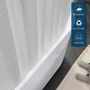 image:imagedownluxe Shower Curtain Liner PEVA Plastic Shower Liner with 3 Magnets 72 x 72 Waterproof Bathroom Curtain 4G Clear with Suction Cups 1 PackGrey