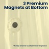 image:imagedownluxe Shower Curtain Liner PEVA Plastic Shower Liner with 3 Magnets 72 x 72 Waterproof Bathroom Curtain 4G Clear with Suction Cups 1 PackIvory