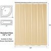 image:imagedownluxe Shower Curtain Liner PEVA Plastic Shower Liner with 3 Magnets 72 x 72 Waterproof Bathroom Curtain 4G Clear with Suction Cups 1 PackIvory
