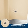 image:imagedownluxe Shower Curtain Liner PEVA Plastic Shower Liner with 3 Magnets 72 x 72 Waterproof Bathroom Curtain 4G Clear with Suction Cups 1 PackIvory