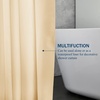 image:imagedownluxe Shower Curtain Liner PEVA Plastic Shower Liner with 3 Magnets 72 x 72 Waterproof Bathroom Curtain 4G Clear with Suction Cups 1 PackIvory