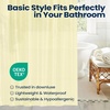 image:imagedownluxe Shower Curtain Liner PEVA Plastic Shower Liner with 3 Magnets 72 x 72 Waterproof Bathroom Curtain 4G Clear with Suction Cups 1 PackIvory