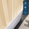 image:imagedownluxe Shower Curtain Liner PEVA Plastic Shower Liner with 3 Magnets 72 x 72 Waterproof Bathroom Curtain 4G Clear with Suction Cups 1 PackIvory