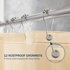 image:imagedownluxe Shower Curtain Liner PEVA Plastic Shower Liner with 3 Magnets 72 x 72 Waterproof Bathroom Curtain 4G Clear with Suction Cups 1 PackIvory
