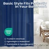 image:imagedownluxe Shower Curtain Liner PEVA Plastic Shower Liner with 3 Magnets 72 x 72 Waterproof Bathroom Curtain 4G Clear with Suction Cups 1 PackNavy