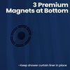image:imagedownluxe Shower Curtain Liner PEVA Plastic Shower Liner with 3 Magnets 72 x 72 Waterproof Bathroom Curtain 4G Clear with Suction Cups 1 PackNavy