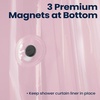 image:imagedownluxe Shower Curtain Liner PEVA Plastic Shower Liner with 3 Magnets 72 x 72 Waterproof Bathroom Curtain 4G Clear with Suction Cups 1 PackPink
