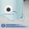 image:imagedownluxe Waterproof Fabric Shower Curtain Liner Soft Cloth Shower Liner with Magnets Machine Washable amp Hotel Quality Bathroom Curtain 70 W x 72 L Waffle WhiteBlue