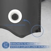 image:imagedownluxe Waterproof Fabric Shower Curtain Liner Soft Cloth Shower Liner with Magnets Machine Washable amp Hotel Quality Bathroom Curtain 70 W x 72 L Waffle WhiteDark Grey