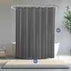 image:imagedownluxe Waterproof Fabric Shower Curtain Liner Soft Cloth Shower Liner with Magnets Machine Washable amp Hotel Quality Bathroom Curtain 70 W x 72 L Waffle WhiteDark Grey