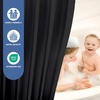 image:imagedownluxe Waterproof Fabric Shower Curtain Liner Soft Cloth Shower Liner with Magnets Machine Washable amp Hotel Quality Bathroom Curtain 70 W x 72 L Waffle WhiteBlack