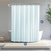 image:imagedownluxe Waterproof Fabric Shower Curtain Liner Soft Cloth Shower Liner with Magnets Machine Washable amp Hotel Quality Bathroom Curtain 70 W x 72 L Waffle WhiteBlue