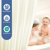 image:imagedownluxe Waterproof Fabric Shower Curtain Liner Soft Cloth Shower Liner with Magnets Machine Washable amp Hotel Quality Bathroom Curtain 70 W x 72 L Waffle WhiteIvory