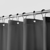 image:imagedownluxe Waterproof Fabric Shower Curtain Liner Soft Cloth Shower Liner with Magnets Machine Washable amp Hotel Quality Bathroom Curtain 70 W x 72 L Waffle WhiteDark Grey