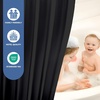 image:imagedownluxe Waterproof Fabric Shower Curtain Liner Soft Cloth Shower Liner with Magnets Machine Washable amp Hotel Quality Bathroom Curtain 70 W x 72 L Waffle WhiteBlack