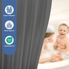 image:imagedownluxe Waterproof Fabric Shower Curtain Liner Soft Cloth Shower Liner with Magnets Machine Washable amp Hotel Quality Bathroom Curtain 70 W x 72 L Waffle WhiteDark Grey