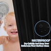 image:imagedownluxe Waterproof Fabric Shower Curtain Liner Soft Cloth Shower Liner with Magnets Machine Washable amp Hotel Quality Bathroom Curtain 70 W x 72 L Waffle WhiteBlack
