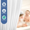 image:imagedownluxe Waterproof Fabric Shower Curtain Liner Soft Cloth Shower Liner with Magnets Machine Washable amp Hotel Quality Bathroom Curtain 70 W x 72 L Waffle WhiteWhite